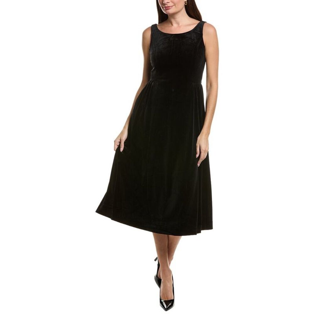 Tyler Böe Womens Audrey Velvet Midi Dress, Black
